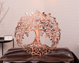 Celtic Tree of Life Wall Art Third Shift Fabrication Vintage Copper 15 Inch (+Magnet Set) 