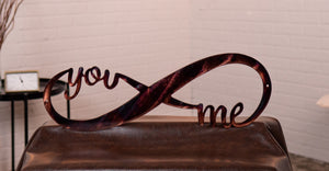 You & Me Infinity Sign | Coper Plated Steel Sign | Love Wall Sign Wall Art Third Shift Fabrication Copper River 