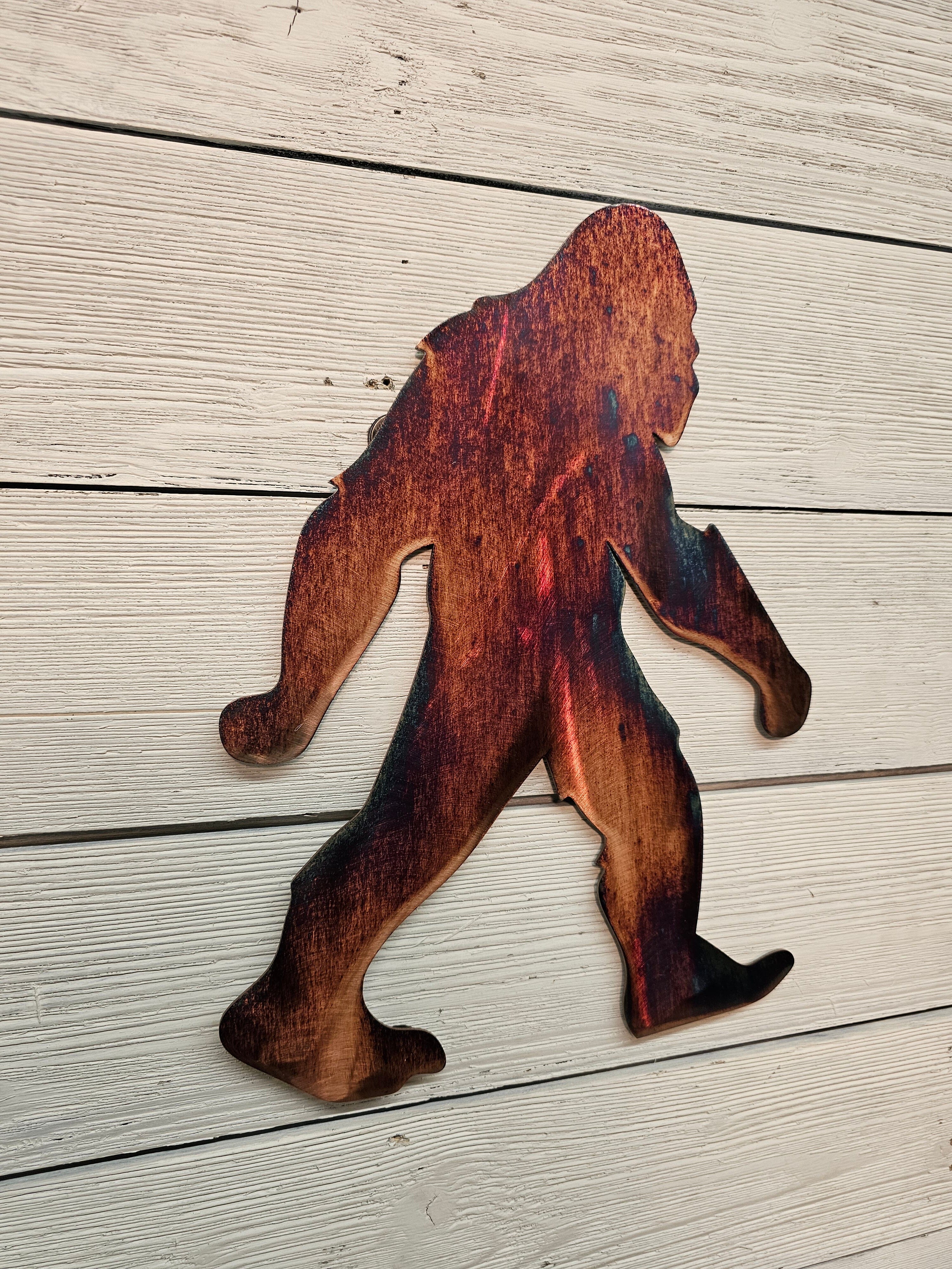 Big Foot Sasquatch Metal Wall Art Wall Art Third Shift Fabrication Copper River 