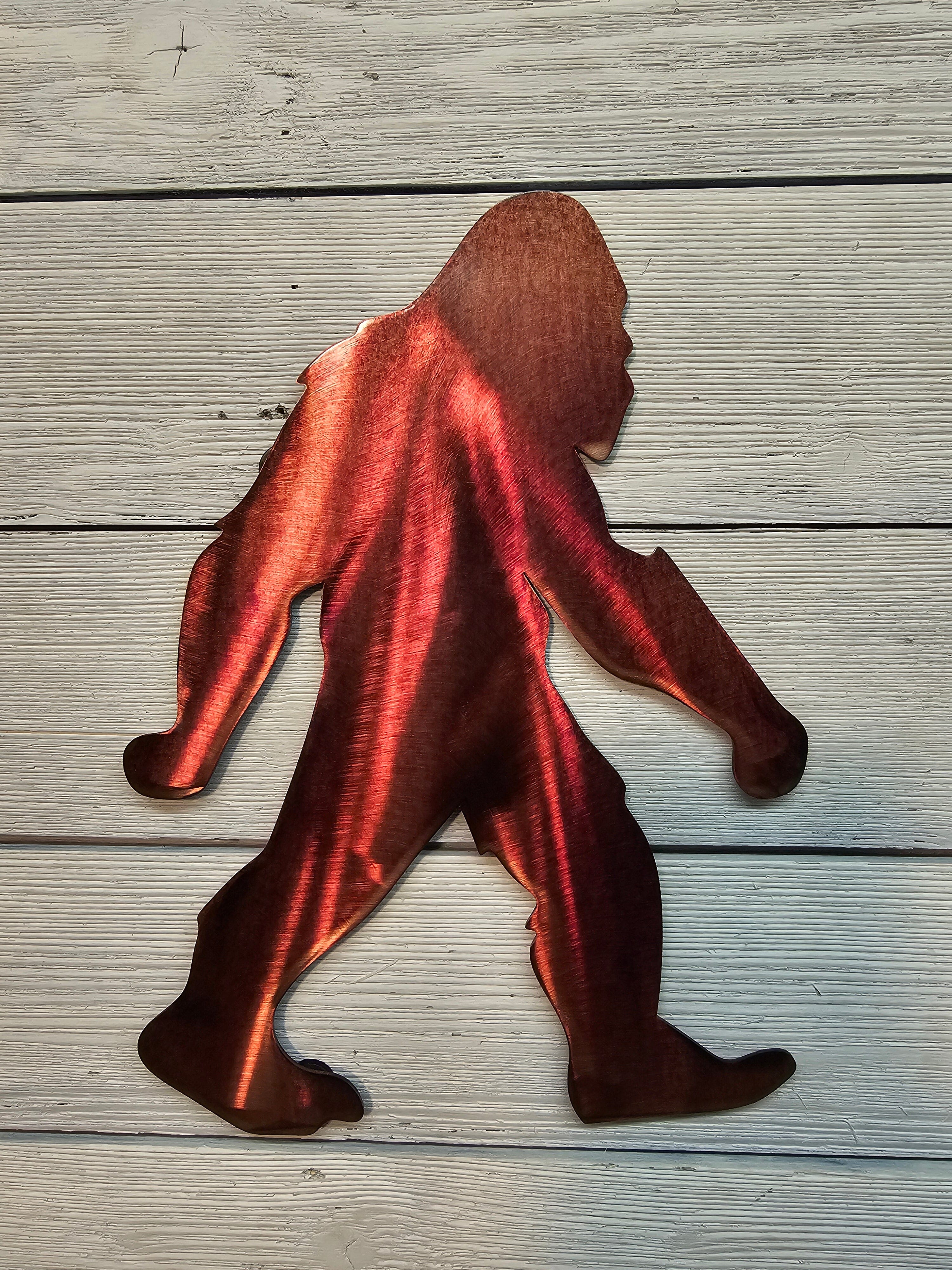 Big Foot Sasquatch Metal Wall Art Wall Art Third Shift Fabrication Copper Torch 