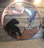 Duck and Dog Wall Art Wall Art Third Shift Fabrication 30 Inch Copper Torch 