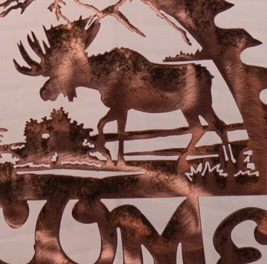 Moose Sawblade Welcome Sign Wall Art Third Shift Fabrication 