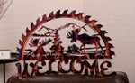 Moose Sawblade Welcome Sign Wall Art Third Shift Fabrication 