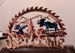 Moose Sawblade Welcome Sign Wall Art Third Shift Fabrication Copper Torch 
