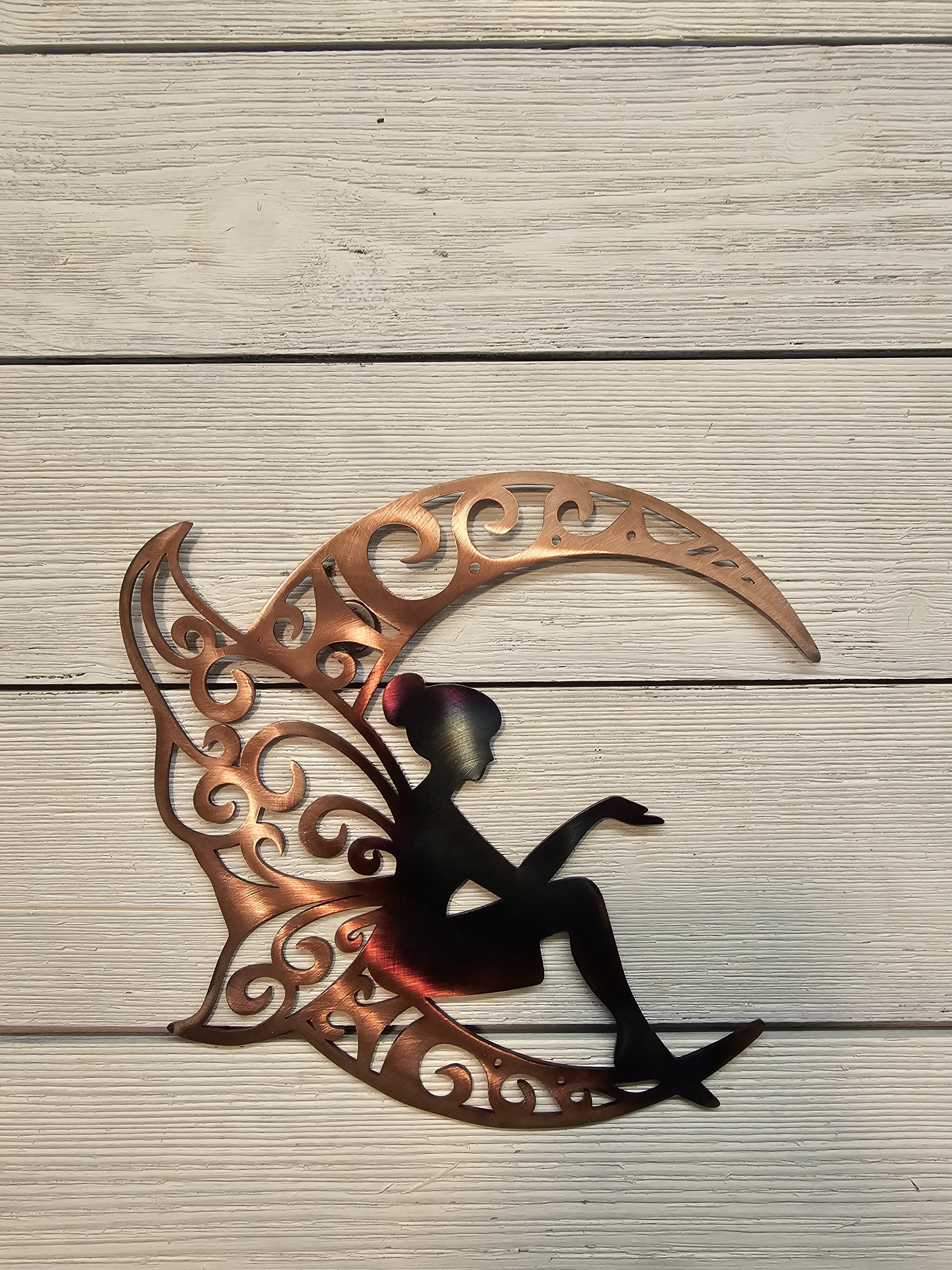 Mystical Fairy Metal Wall Art Wall Art Third Shift Fabrication Copper Torch 9 Inch 