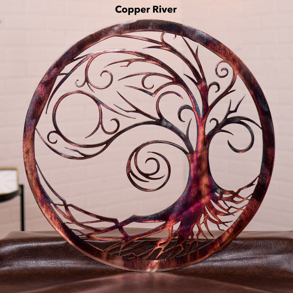 Starry Night Tree of Life Wall Art Third Shift Fabrication Copper River 15 Inch 