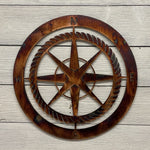 Compass Rose Wall Art Wall Art Third Shift Fabrication Copper River 15 Inch 