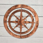 Compass Rose Wall Art Wall Art Third Shift Fabrication Vintage Copper 15 Inch 