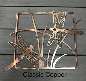 Dragonflies Wall Art Third Shift Fabrication Classic Copper 