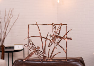 Dragonfly Dance Wall Art Third Shift Fabrication Vintage Copper No Mounting Kit $65.00 