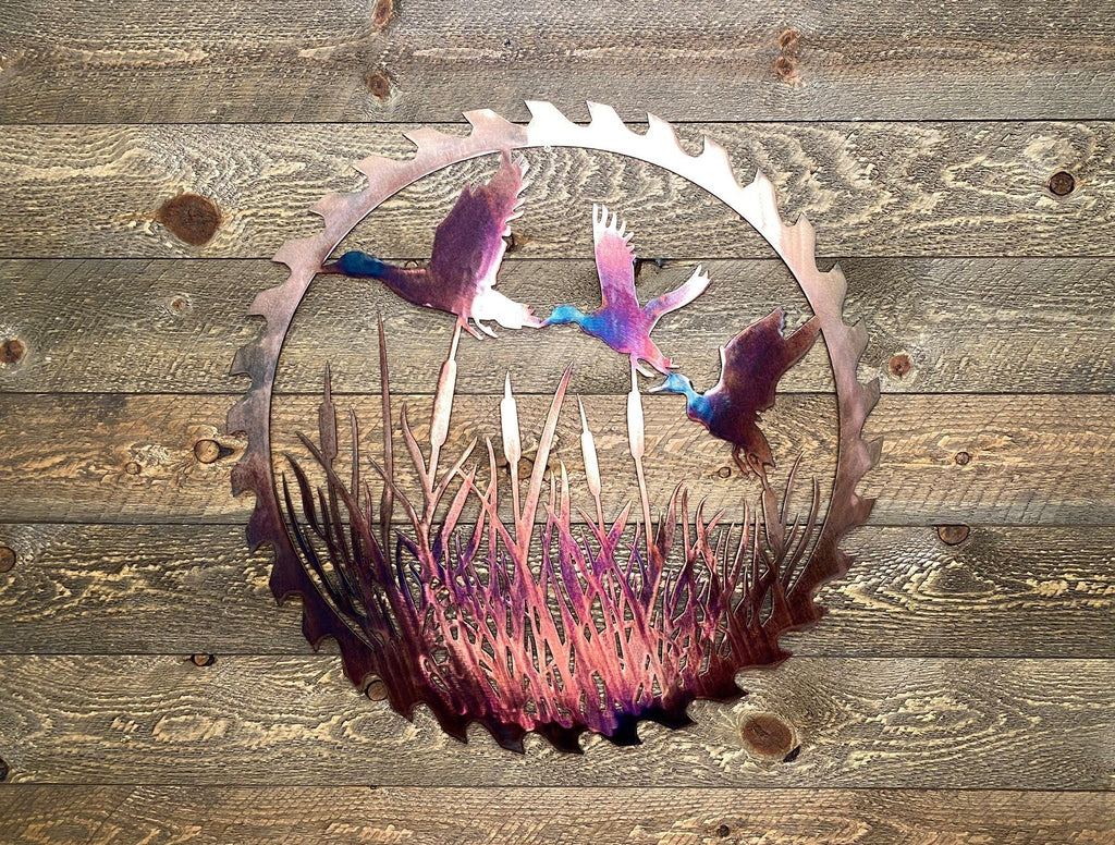 Ducks in a Row Wall Art Third Shift Fabrication Copper Torch 