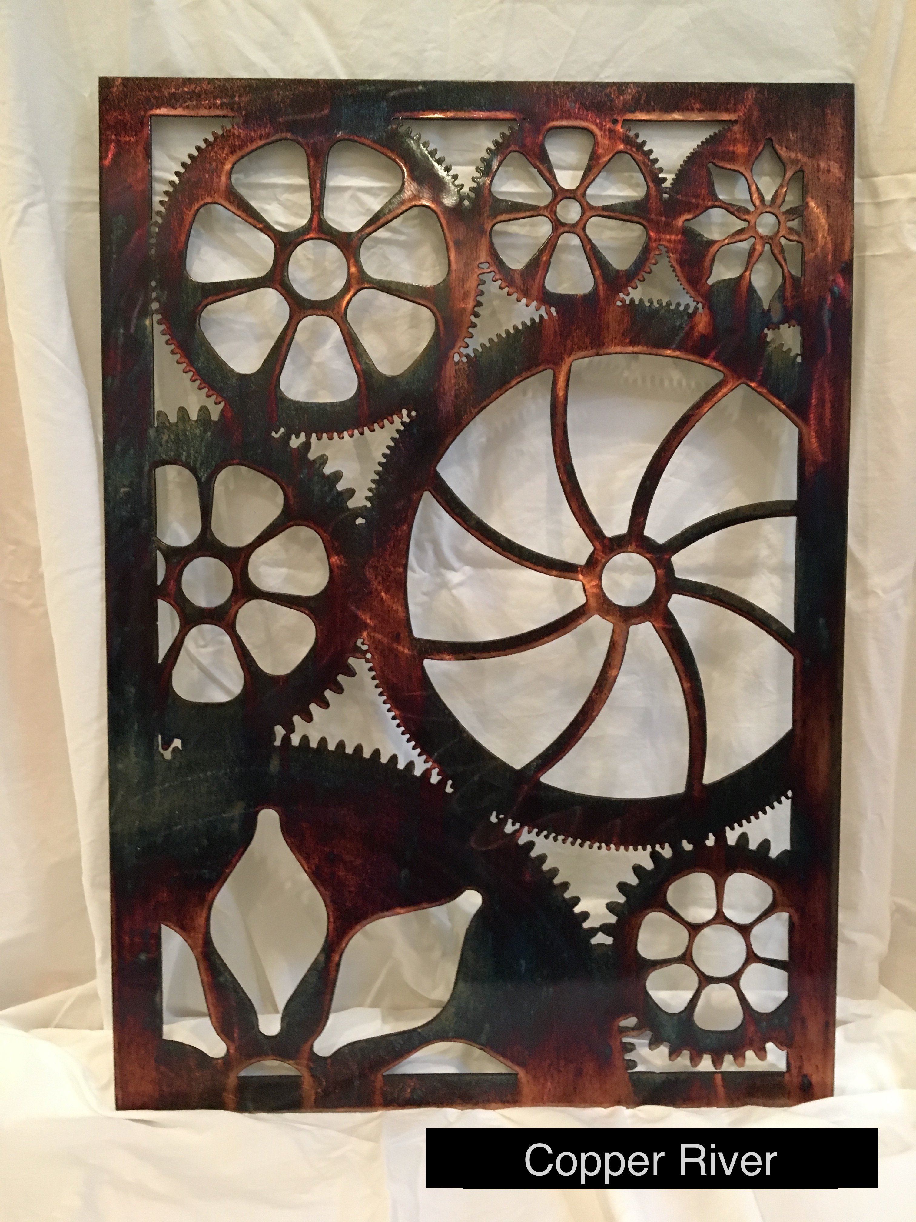 painting gears Steampunk Gears Wall Art Copper River