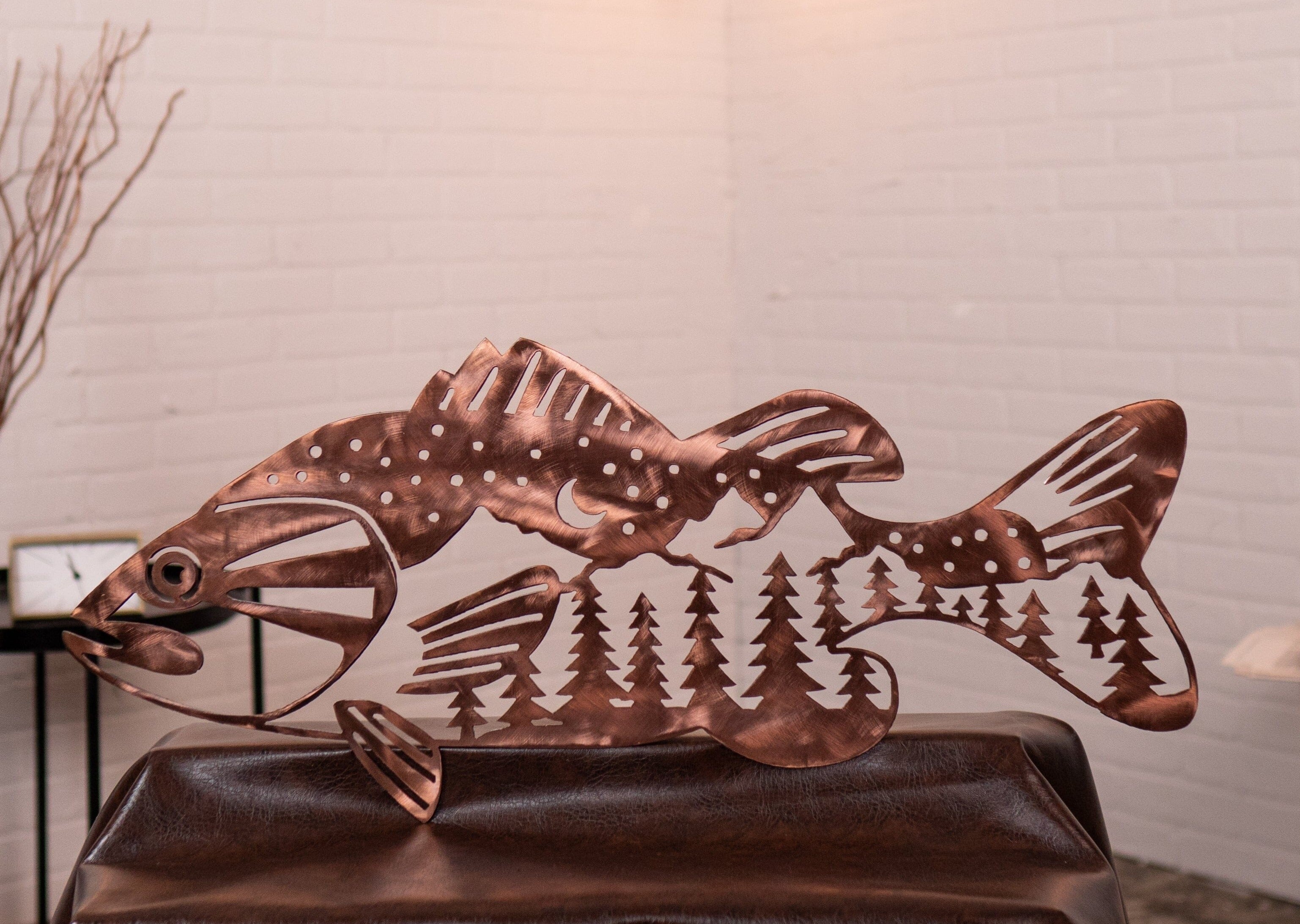 Fish & Forest Wall Art Third Shift Fabrication  Classic Copper