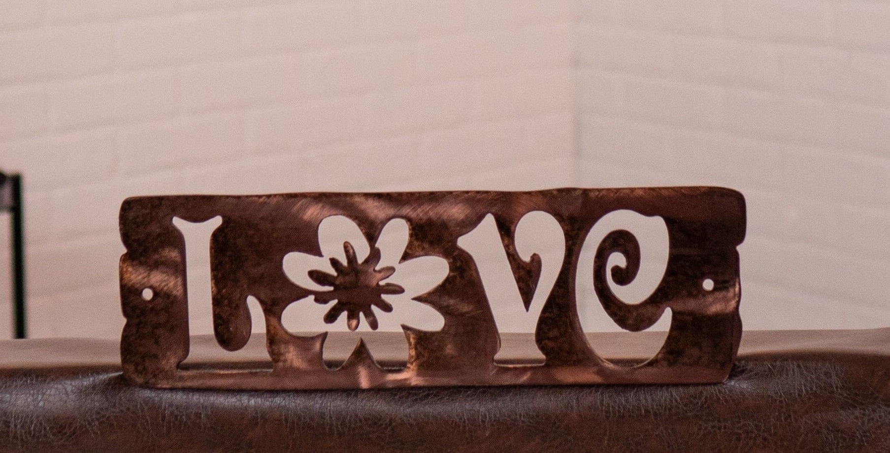 Flower Love Sign Wall Art Third Shift Fabrication Vintage Copper Love Sign (No Magnet Kit) $25.00 