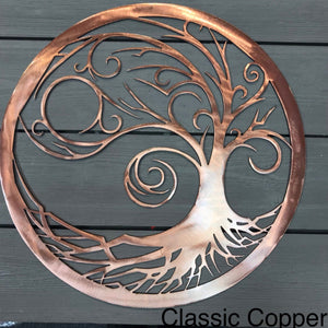 Starry Night Tree of Life Wall Art Third Shift Fabrication 15" | $75 Classic Copper 
