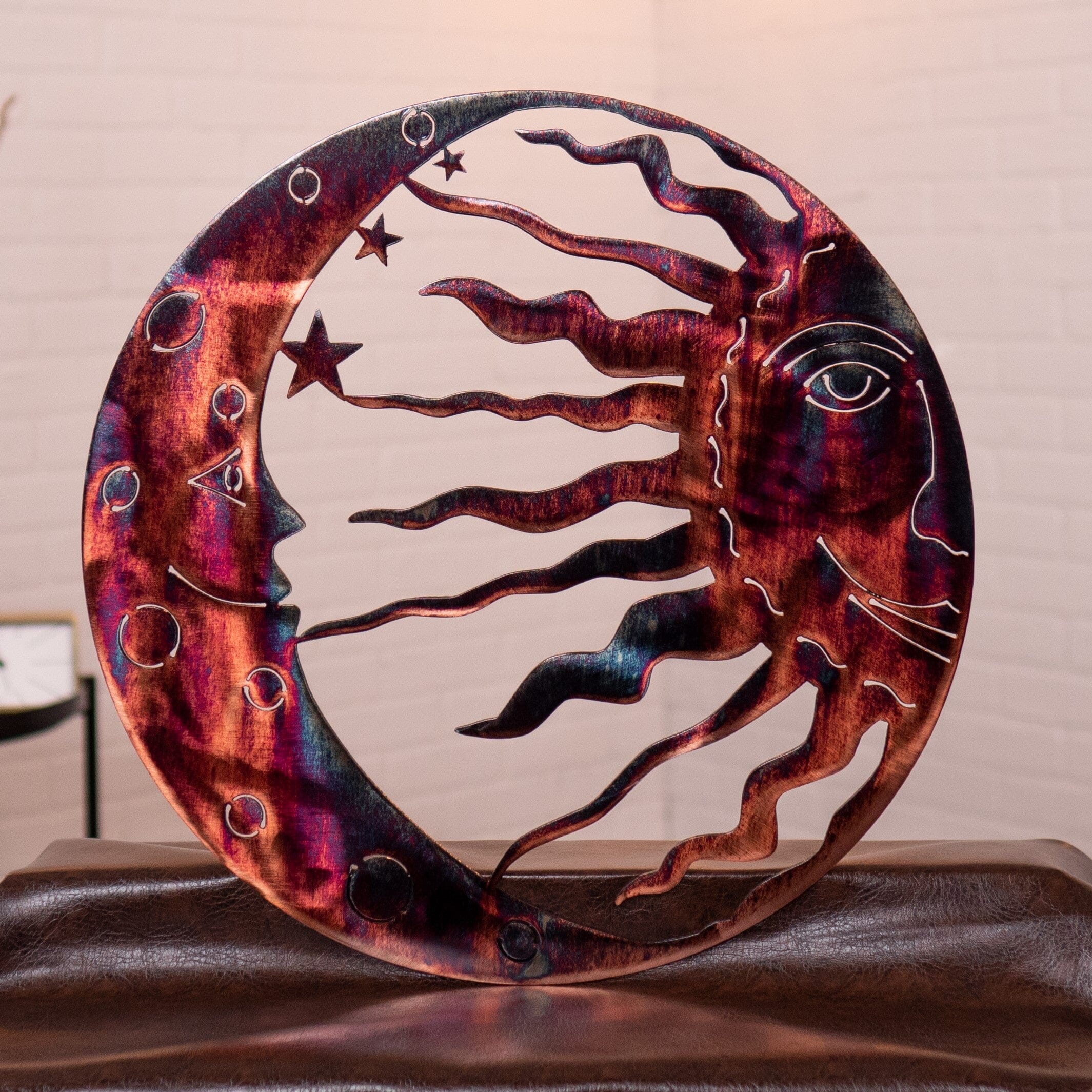 Sun and Moon Wall Art Wall Art Third Shift Fabrication Copper River 15 Inch 