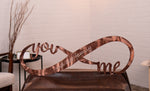 You & Me And Our Family Infinity Sign | Coper Plated Steel Sign | Love Wall Sign Wall Art Third Shift Fabrication 