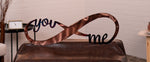 You & Me Infinity Sign | Coper Plated Steel Sign | Love Wall Sign Wall Art Third Shift Fabrication Copper Torch 