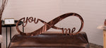 You & Me Infinity Sign | Coper Plated Steel Sign | Love Wall Sign Wall Art Third Shift Fabrication Vintage Copper 
